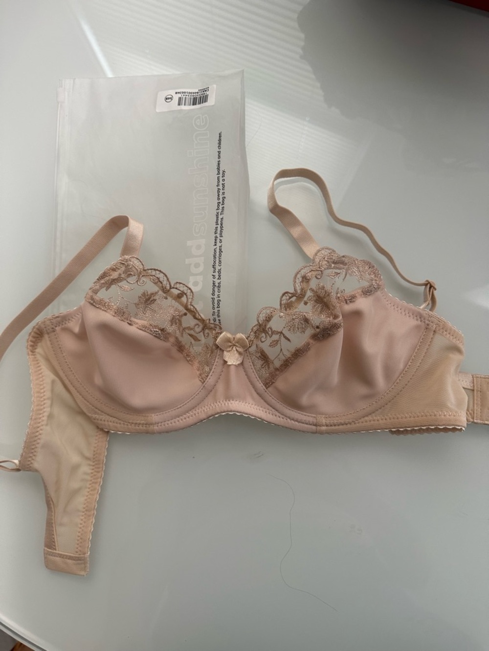 Cupshe Blush Floral Lace Underwire Bra